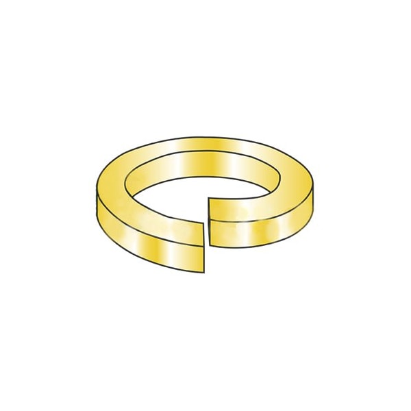 Newport Fasteners Split Lock Washer, For Screw Size 1/4 in Steel, Zinc Yellow Finish, 2000 PK 769685 - main